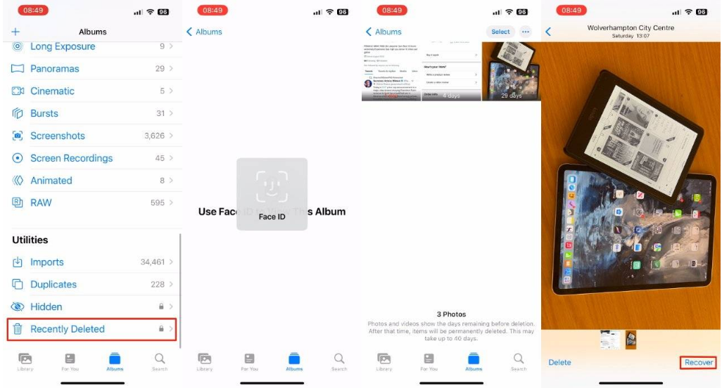 樊城苹果14维修分享 iPhone14 上恢复已删除的照片 