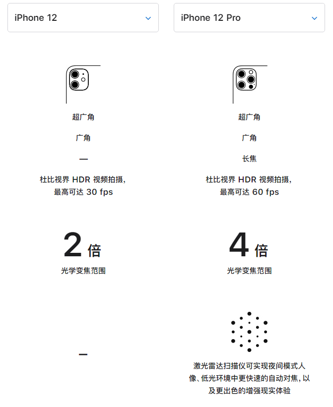 樊城苹果手机维修分享苹果 iPhone 12 与 iPhone 12 Pro 选哪款 